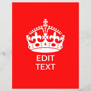 Lägg till LUGNEN TextBEHÅLLA KRONA på Red Customiz Reklamblad