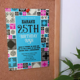 Lägg till Magentan för händelsens dekorativa panel Inbjudningar