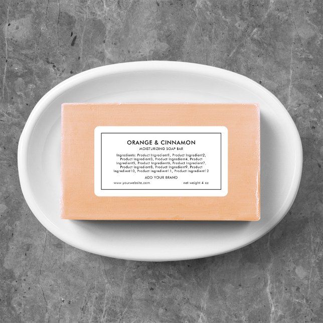 Lägg till märket med minimalistiska moderna ingred adressetikett (Skapare uppladdad)