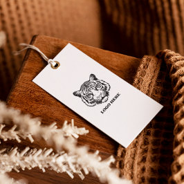 Lägg till Märkre för vit minimal Logotyp Visitkort