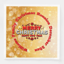 Lägg till matchande God jul för Namn Pappersservett