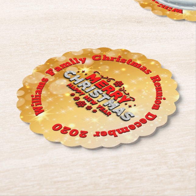 Lägg till matchande God jul för Namn Underlägg Papper (Vinklad)