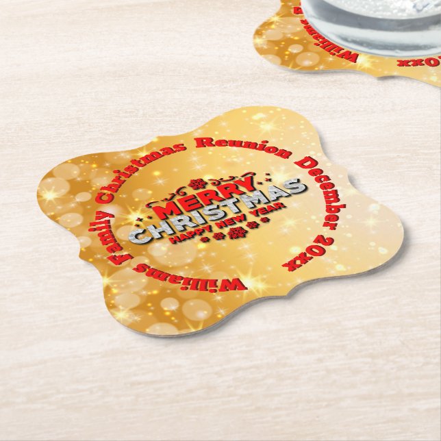 Lägg till matchande God jul för Namn Underlägg Papper (Vinklad)