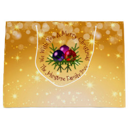 Lägg till matchande jul i Namn på Guld Large Gift 