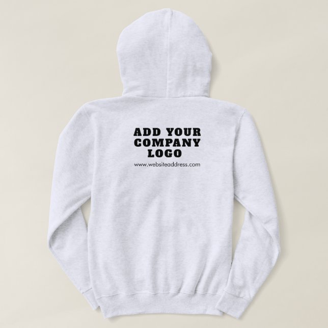 Lägg till matchning av Business Logotyp Trade Visa Hoodie (Design baksida)