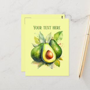 Lägg till meddelande för Cute avocado Vykort