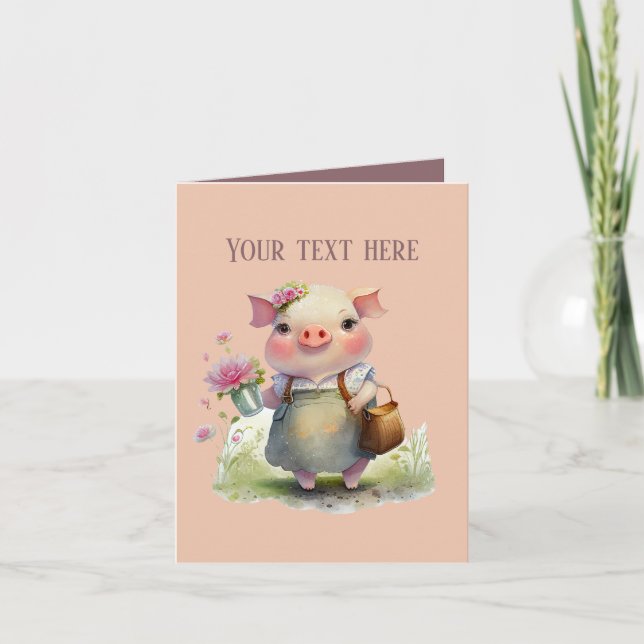Lägg till meddelande för Cute gris älskare (Framsida)