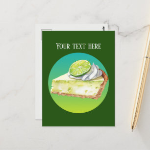 Lägg till meddelande för Cute nyckel lime paj Vykort