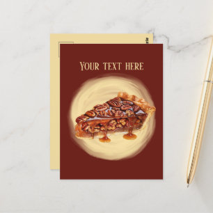 Lägg till meddelande för Cute Pecan paj Vykort