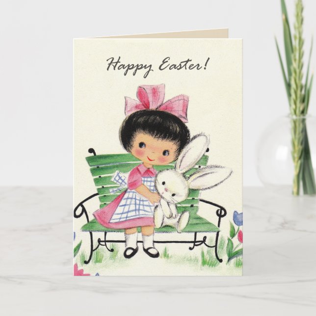 Lägg till meddelande för Påsk-flickan för Cute-ret (Framsida)