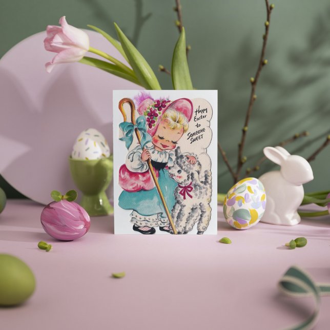 Lägg till meddelande för Påsk-flickan för Cute-ret (Skapare uppladdad)