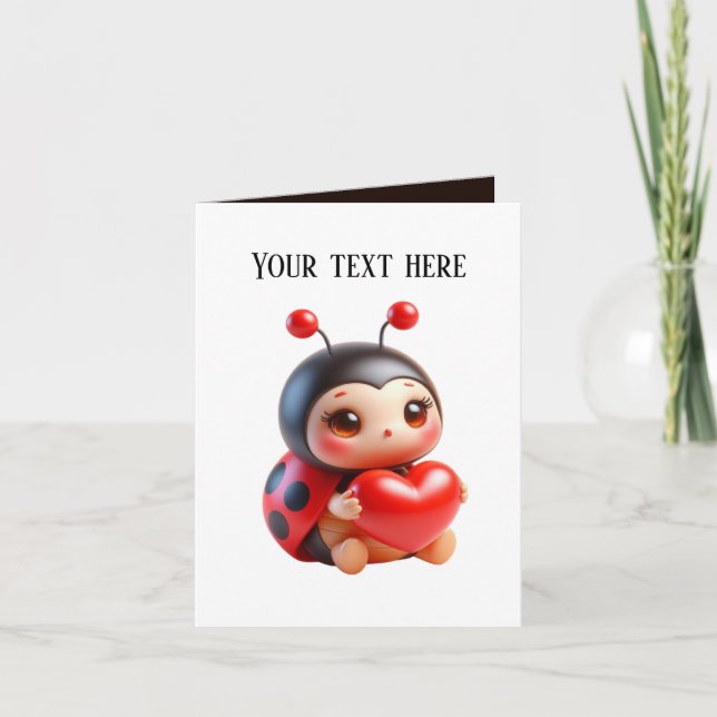 Lägg till meddelande om Cute baby ladybug (Framsida)
