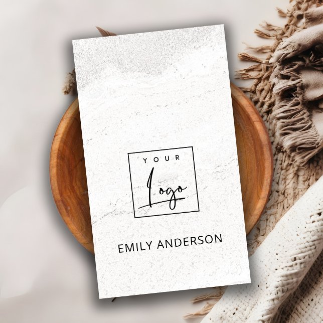 LÄGG TILL MINIMAL LOGOTYP STONE STRUKTUR PROFESSIO VISITKORT (Skapare uppladdad)