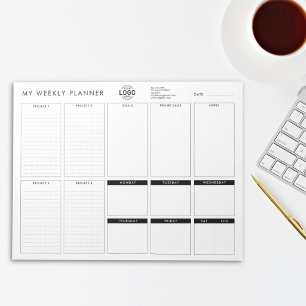 Lägg till minimalistisk Logotyp, enkel odaterad ve Anteckningsblock