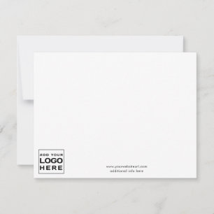 Lägg till minimalistisk Logotyp och webbplats Anteckningskort