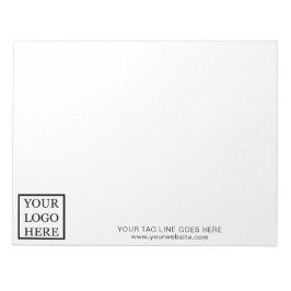 Lägg till minsta möjliga svartvita Logotyp Anteckningsblock