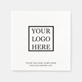 Lägg till minsta möjliga svartvita Logotyp Pappersservett