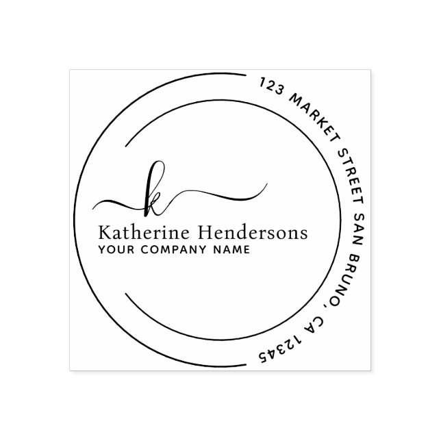 Lägg till | MODERN BUSINESS LOGOTYP ADRESS COMPANY Stämpel (Tryck)