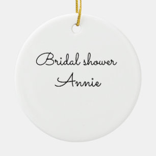 lägg till möhippan för namntext till julgransprydnad keramik