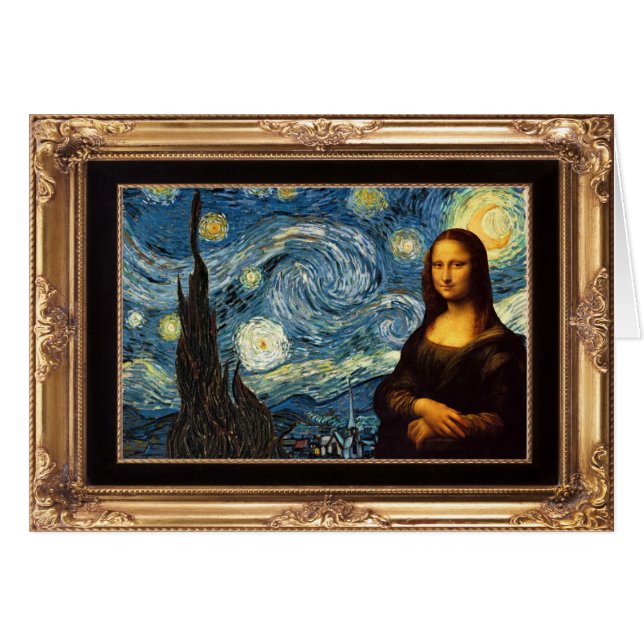 Lägg till Mona Lisa-kortet Hälsningskort (Framsidan Horizontal)