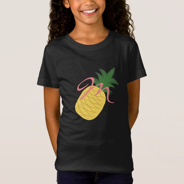 Lägg till monogram på ananas t shirt (Framsida)