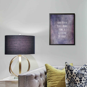 Lägg till Mörk för Lila av Anpassningsbar Text  Poster