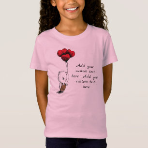 Lägg till Nallen Anpassningsbar valentines day T Shirt