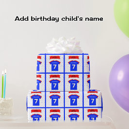 Lägg till namn 7:e födelsedagskalas t-shirt presentpapper