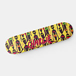 Lägg till Namn, Abstrakt African Figurer på Gult Mini Skateboard Bräda 18,5 Cm<br><div class="desc">Lägg till Namn eller någon text,  Abstrakt African Figurer på Gult - - se min butik för mycket mer underbara design.</div>