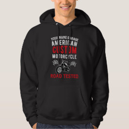 Lägg till Namn American Anpassningsbar Motorcle Ro Hoodie