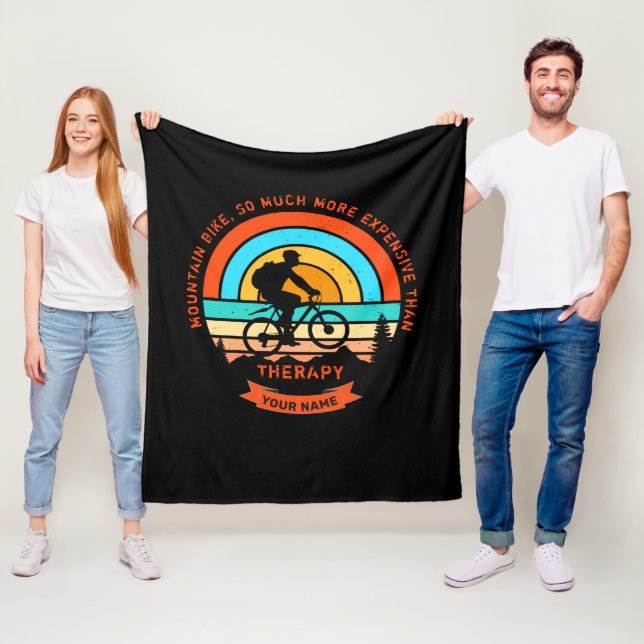 Lägg till Namn Ändra all bike-terapi för textberg Fleecefilt (På plats)