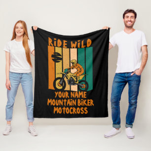 Lägg till Namn Ändra all Biker för textriden Vild Fleecefilt