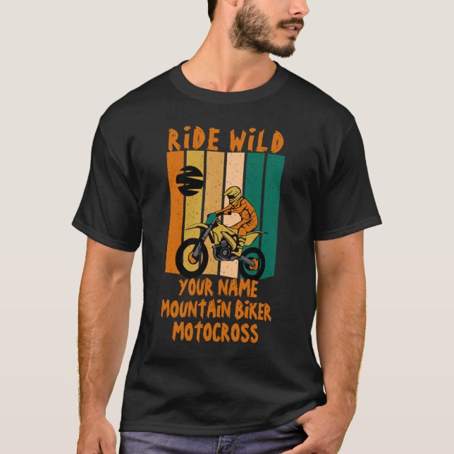 Lägg till Namn Ändra all Biker för textriden Vild  T Shirt (Framsida)