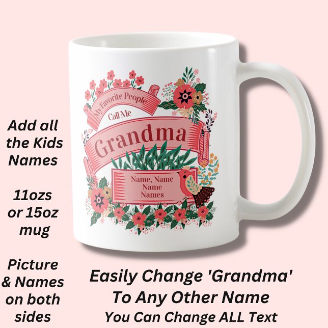 Lägg till Namn Ändra all text favoriter som ringer Kaffemugg (Skapare uppladdad)