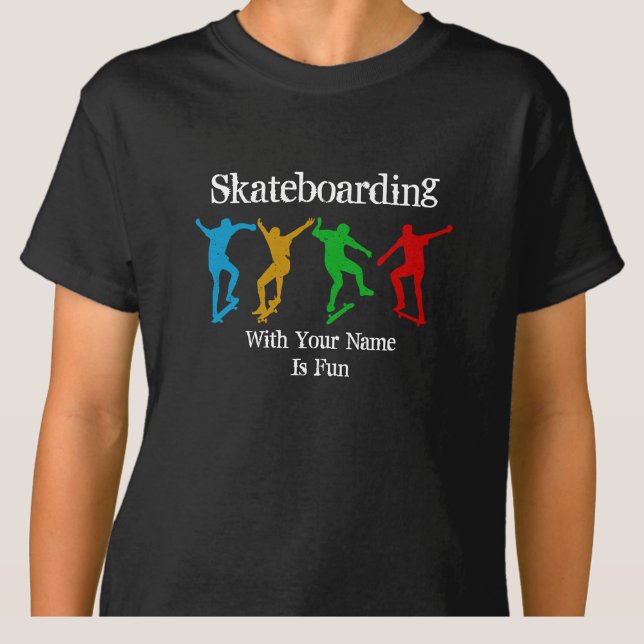 Lägg till Namn Ändra all textSkateboarding Figurer T Shirt (Skapare uppladdad)