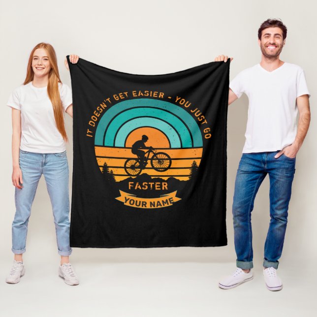 Lägg till Namn Ändra alla textberg Bike är inte lä Fleecefilt (På plats)