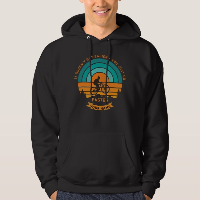 Lägg till Namn Ändra alla textberg Bike är inte lä Hoodie (Framsida)