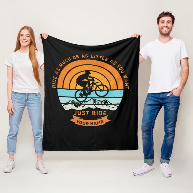 Lägg till Namn Ändra alla textberg Bike Just Ride  Fleecefilt (På plats)