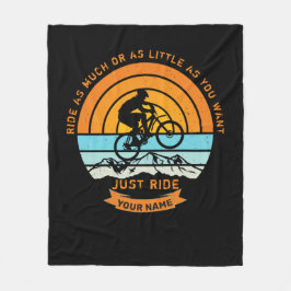 Lägg till Namn Ändra alla textberg Bike Just Ride Fleecefilt