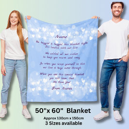 Lägg till Namn, ändra ALLA texter som vi har skada Fleecefilt