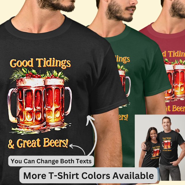 Lägg till Namn-ändringstext - Bra Tidings Underbar T Shirt (Skapare uppladdad)