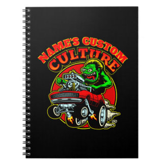 Lägg till NAMN Anpassningsbar Culture Hot rod Clas Anteckningsbok