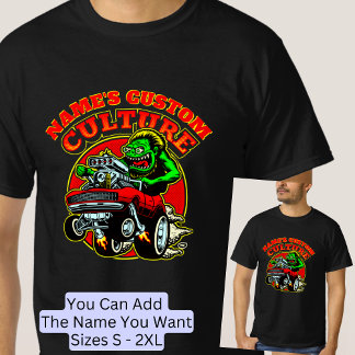 Lägg till NAMN Anpassningsbar Culture Hot rod Clas T Shirt