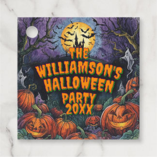 Lägg till Namn år Halloween fest Gåvor Etiketter