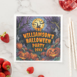 Lägg till Namn år Halloween fest Pappersservett