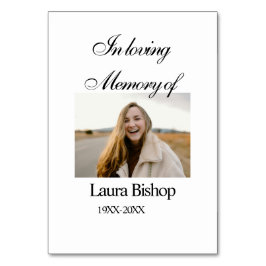 Lägg till namn år i minnet av begravningen bordsnummer