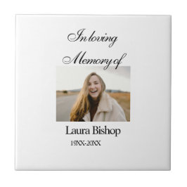 Lägg till namn år i minnet av begravningen kakelplatta