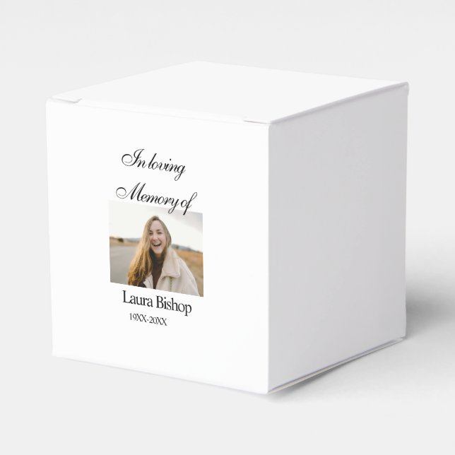 Lägg till namn år i minnet av begravningen presentaskar (Framsidan Sidan)