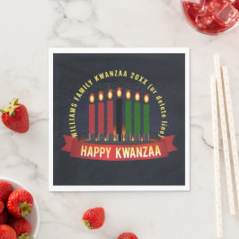 Lägg till Namn År Kwanzaa Candles Luncheon Pappersservett