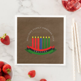 Lägg till Namn År Kwanzaa Candles Pappersservett